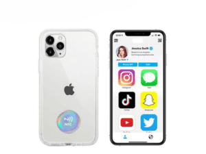 NFC Social Media Ntag213 Waterproof Epoxy Phone Sticker Tag