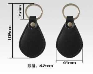 RFID Reusable Anti-sharp Leather Key Fobs Key Chain