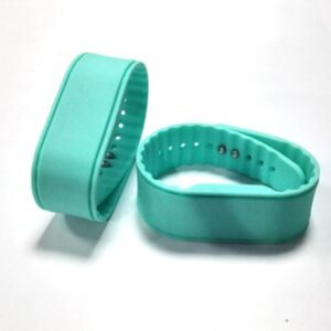 Sky Blue Programmable RFID Silicone Bracelets